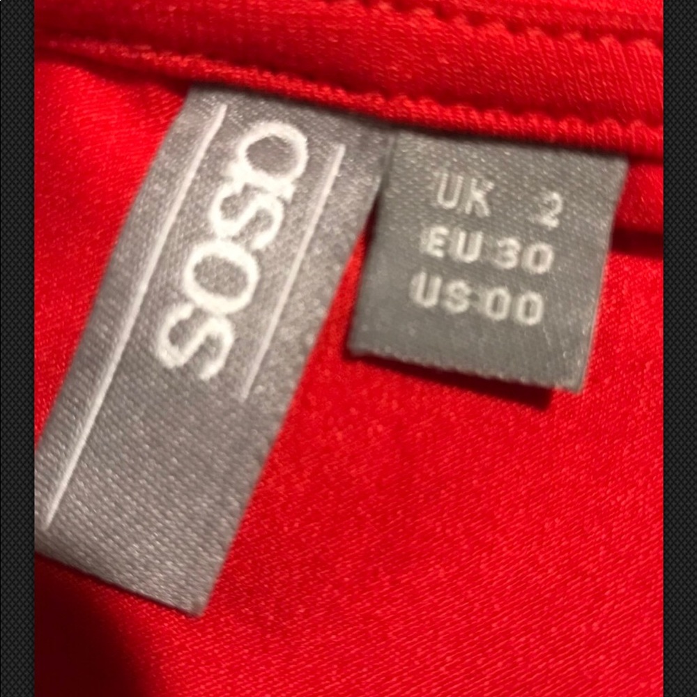 ASOS Sexy Red Bodycon Stretchy Sleeveless Mini - Picture 6 of 8